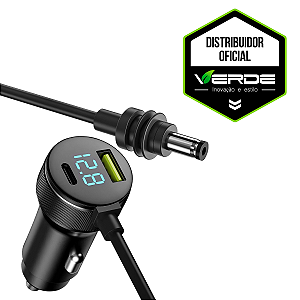 Carregador Veicular + Cabo de Força Starlink DC/TC 65W-100W - 3M - VERDE