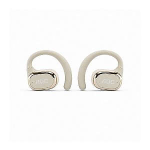Fone Auricular Open-Ear Clip Earbuds Bluetooth 5.4 Sem fio com Alcance até 10 metros + Case Compacta com Alça - Branco - AOC