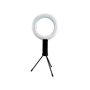 Ring Light LED para Fotos e Vídeos com Tripé e Suporte para Celular – Iluminação Fotográfica USB – KNUP
