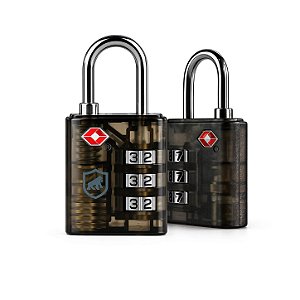 Cadeado com Segredo de 3 Dígitos TSA Haste Metálica 18mm, Antifurto - Dual Shock - Gshield