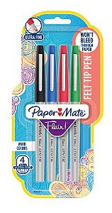 CANETA FLAIR ULTRAFINA BUSINESS C/4 CORES PAPER MATE
