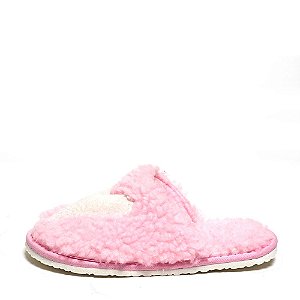 Pantufa Feminina Coração Gasf 5000 Rosa/Branco - Grade c/12 pares