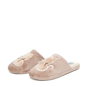 Pantufa Feminina Bege Gatinho 211097 - Grade c/ 12