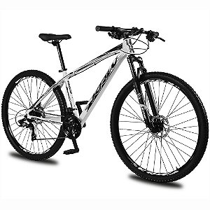 Bicicleta aro 29 KRW Alumínio 24 Velocidades Marchas Freio Hidráulico Suspensão C/ Trava de ombro - KR3 (Outlet)