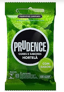 Preservativo Prudence C & S Hortelã com 3 Unidades