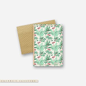 Cartão Envelope - Flamingo #2