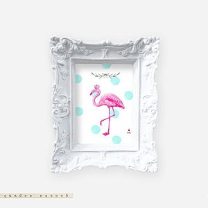 Quadro Rococó - Flamingo