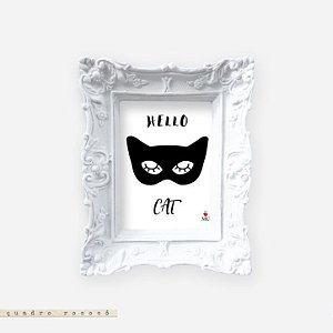 Quadro Rococó - Hello Cat