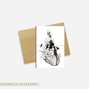 Cartão Envelope - Coração anatomico