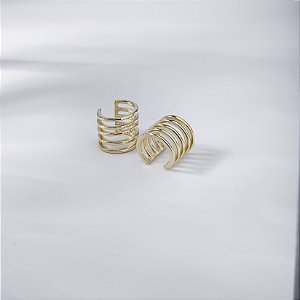 Piercing Linhas Banho de Ouro 18k