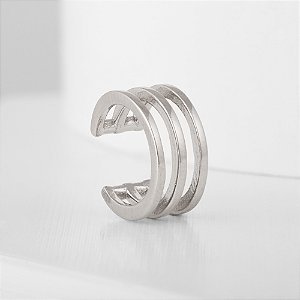 Piercing Linhas Lisas Banho de Ródio Branco