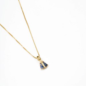 Colar Nossa Senhora Aparecida Mini Banho de Ouro 18k