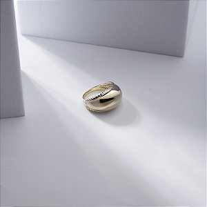 Anel Abaulado Banho de Ouro 18k