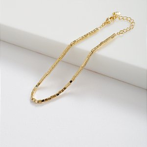 Pulseira Mini Cubos Banho de Ouro 18k