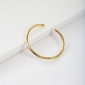 Bracelete Efeito Amassado Banho de Ouro 18k