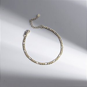 Pulseira Mini Elos Grumet Banho de Ouro 18k