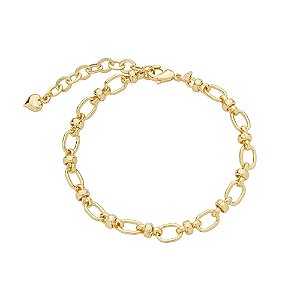 Pulseira Elos Ovais Banho de Ouro 18k