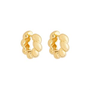 Argola Bubble Banho de Ouro 18K