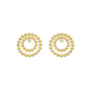 Brinco Circulo Pontilhado com Zircônias