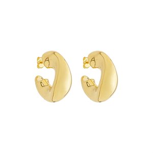 Brinco Ivy Argola Orgânica no Banho de Ouro 18k