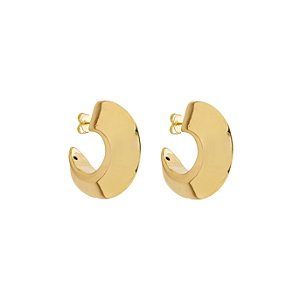 Argola Malu Curva no Banho de Ouro 18k