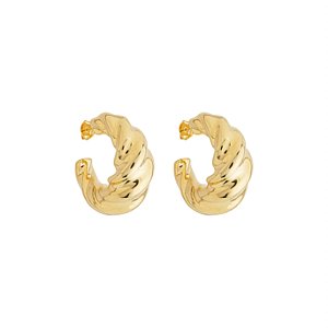 Argola Olivia Design Torcido no Banho de Ouro 18k