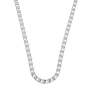 Colar Elos Entrelaçados Banho de Ródio Branco