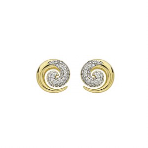 Brinco Espiral no Banho de Ouro 18k