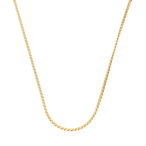 Colar Malha Laminada no Banho de Ouro 18k