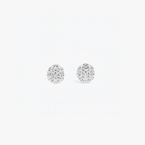 Brinco Pequeno de Flor com Zircônias em Prata 925