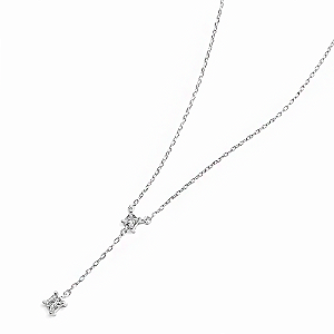 Colar Gravatinha Mini Pontos de Luz em Prata 925