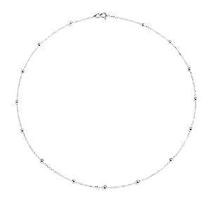 Corrente Veneziana com Mini Esferas em Prata 925 45cm