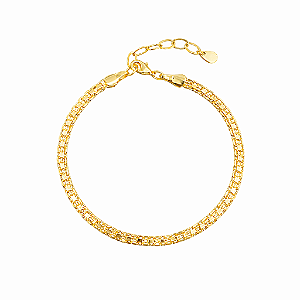 Pulseira Grumet Dupla Banho de Ouro 18k