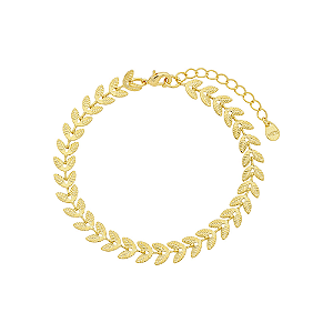 Pulseira Arrow Detalhes Banho de Ouro 18k