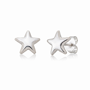 Brinco de Estrela em Prata 925