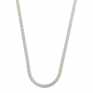 Colar Fita Dupla Banho de Ródio