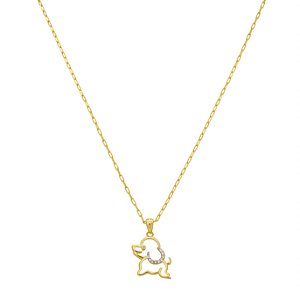 Colar Pet Cachorro Vazado no Banho de Ouro 18K