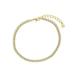 Pulseira Riviera Gotas Banho de Ouro 18K