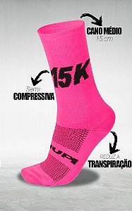 Meia Hupi 15k Rosa