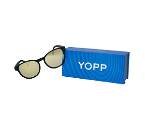 Oculos Yopp - Redondinho - Preto e lente amarela - Baby Bee - 2.0