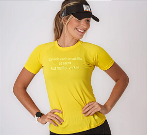 Camiseta Baby Look Fastpace Melhor Versão Amarelo