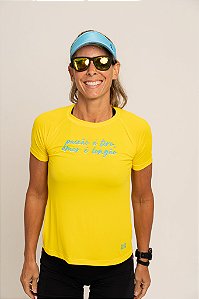 Camiseta Baby Look Fastpace Longão Amarela