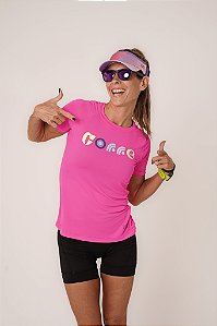 Camiseta Baby Look Fastpace CORRE Rosa