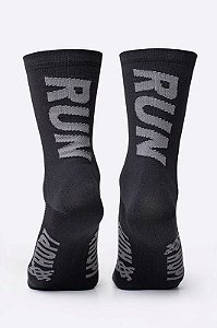 MEIA HUPI RUN PRETO/CINZA | TAM.: UNICO (36-42)
