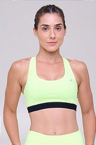 Top Authen Sprint Ginga Dupla Face Amarelo Fluor / Preto