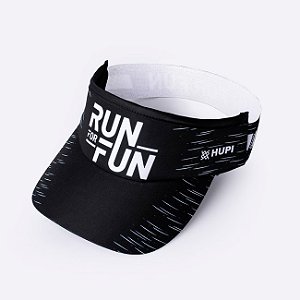 VISEIRA PARA CORRIDA HUPI RUN FOR FUN PRETO COR: PRETO/BRANCO |  TAM.: UNICO