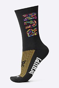 MEIA HUPI RUN COLORS PRETO - LT - COR: PRETO | TAM.: 34-38