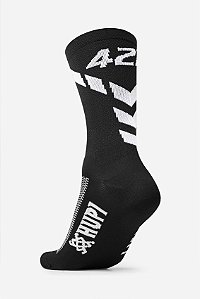 MEIA HUPI 42K HERO ( MEIA PRETA/ ESCRITO BRANCO)  | TAM.: UNICO (36-42)