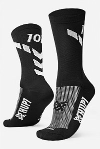 MEIA HUPI 10K HERO ( MEIA PRETO/ ESCRITO BRANCO) | TAM.: UNICO (36-42)