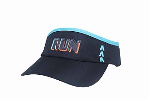 Viseira Run Tiffany Com Regulador (PRETA/ AZUL)